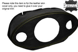 YELLOW STITCH SPEEDO SURROUND HOOD LEATHER SKIN COVER FITS MINI CLASSIC DOWNTON