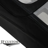 BLACK STITCH LEATHER FULL CENTRE CONSOLE COVER FOR AUDI A4 B8 2008-2015