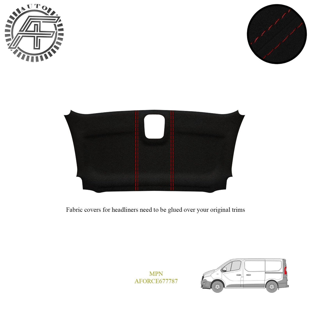 LUXE SUEDE HEADLINER COVER FOR RENAULT TRAFIC MK3 4-DOOR VAN 2014-PRESENT