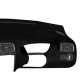 BLACK STITCH ITALIAN LEATHER DASH DASHBOARD COVER FITS VW POLO 6R 2009-2014