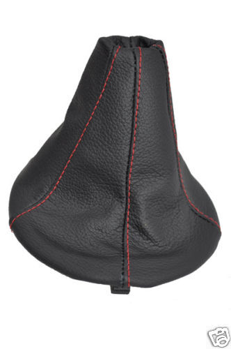 FITS FIAT PANDA 03+ GEAR SHIFT GAITER LEATHER RED STITCH CUSTOM NEW MADE IN UK