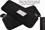 RED STITCH FITS MINI CLASSIC COOPER MAYFAIR SPRITE 1275 2X SUN VISORS COVERS