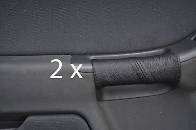 black stitch FITS AUDI A3 MK1 96-04  2X DOOR HANDLE LEATHER COVERS CUSTOM NEW