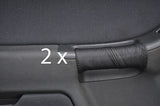 black stitch FITS AUDI A3 MK1 96-04  2X DOOR HANDLE LEATHER COVERS CUSTOM NEW