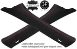 RED STITCH 2X A PILLAR LEATHER COVERS FITS MERCEDES GL CLASS X166 2012-2018
