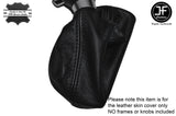 BLACK STITCH AUTO AUTOMATIC LEATHER SKIN GEAR GAITER FITS KIA SOUL 2014-2016