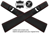 RED STITCH 2X B PILLAR REAL LEATHER COVERS FOR MERCEDES S CLASS SE W126 79-91