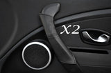 BLACK STITCH FITS RENAULT MEGANE MK3 2009-2012 2X DOOR HANDLE LEATHER COVERS