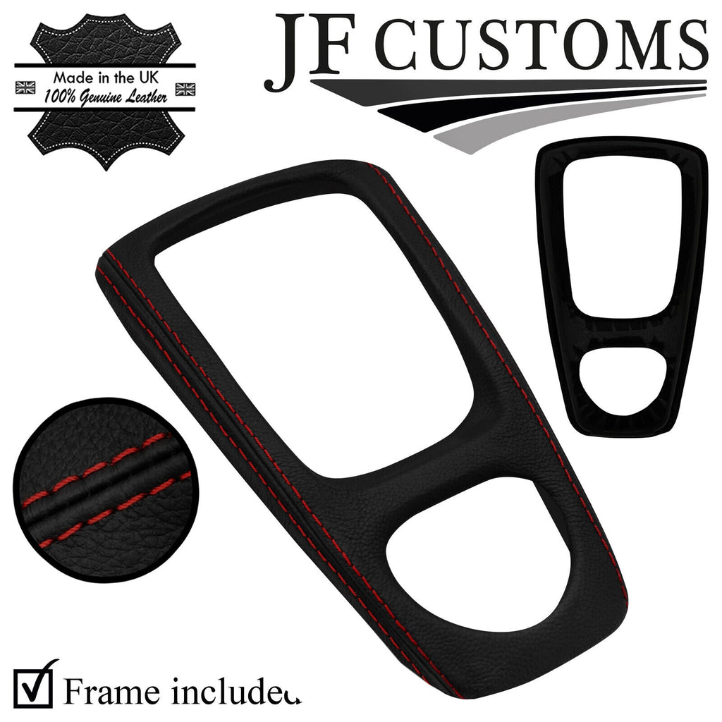 D RED STITCH ITALIAN LEATHER GEAR SURROUND TRIM + COVER FOR JAGUAR XK X150 06-10