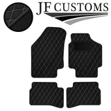 WHITE DIAMOND STITCH VINYL 4X TAILORED FLOOR CARPETS FOR KIA RIO 2005-2010 JF1
