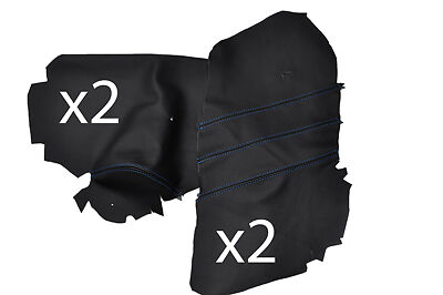 blue stitch FITS VAUXHALL VX220 VX 220 4X DOOR TRIM INSERT LEATHER COVERS