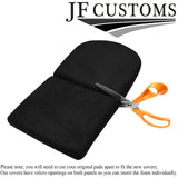 BLACK STITCH SUEDE 2X AFTERMARKET SEAT INSERT COVER FOR PORSCHE CARRERA GT2