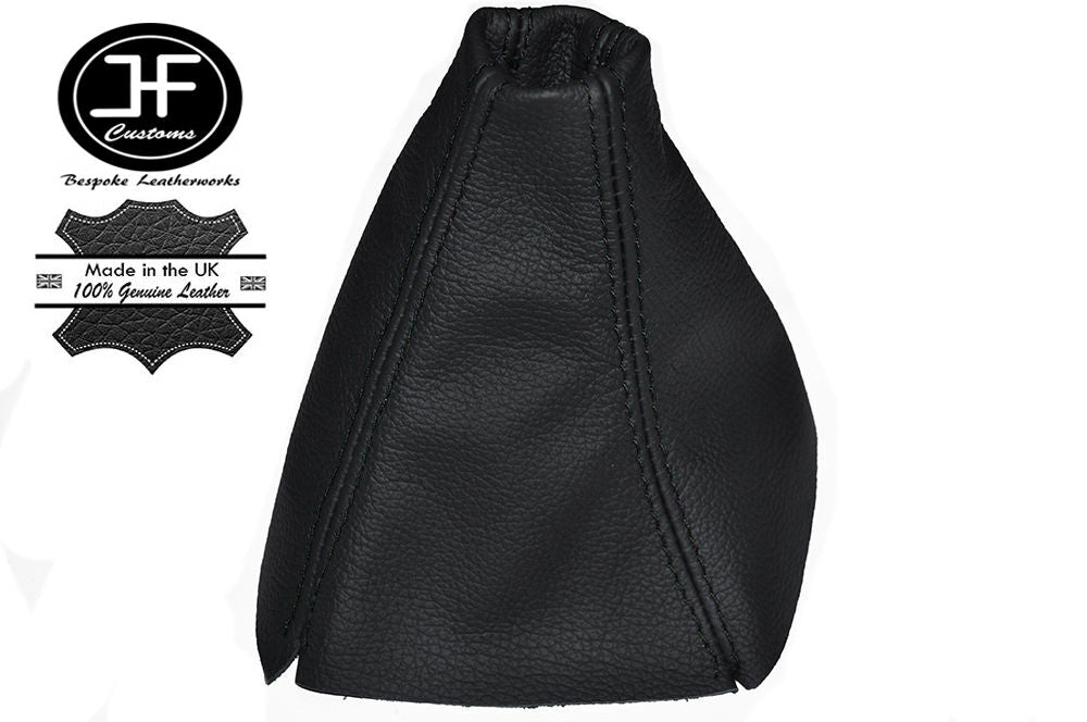 BLACK STITCH MANUAL LEATHER GEAR GAITER GEAR BOOT FITS FORD GALAXY MK3 06-10