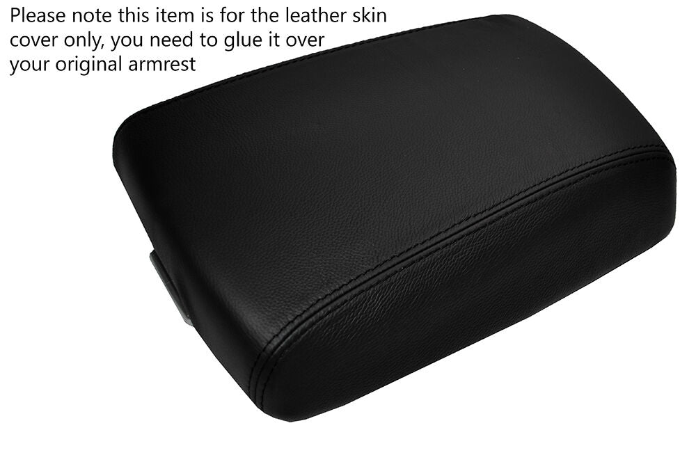 BLACK STITCHING ARMREST LID LEATHER SKIN COVER FITS KIA SORENTO KX-3 2009-2015