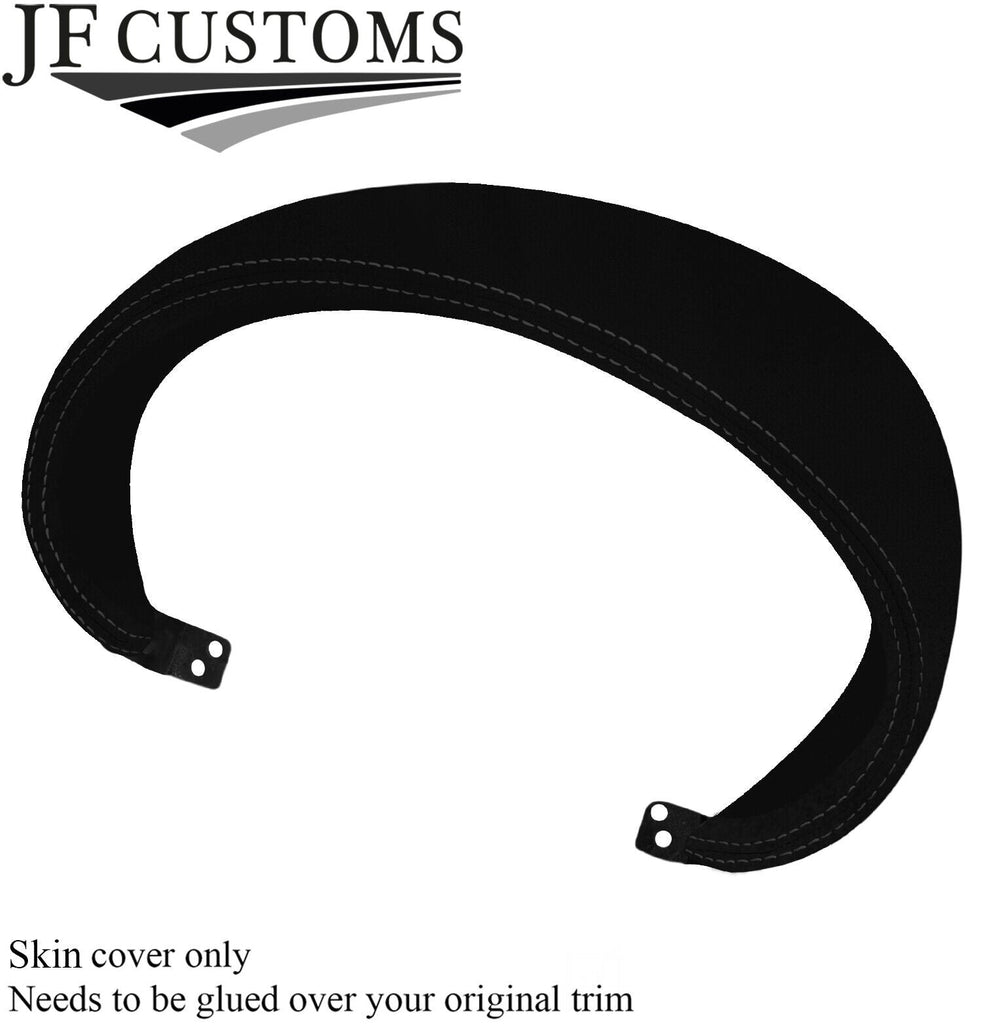 BLACK STITCH SPEEDO HOOD CLUSTER LUXE SUEDE COVER FOR AUDI TT MK2 2006-2014