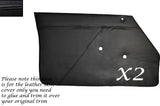 BLACK STITCH 2X FRONT DOOR CARDS LEATHER  COVERS FITS ROVER P6 2000 2200 3500