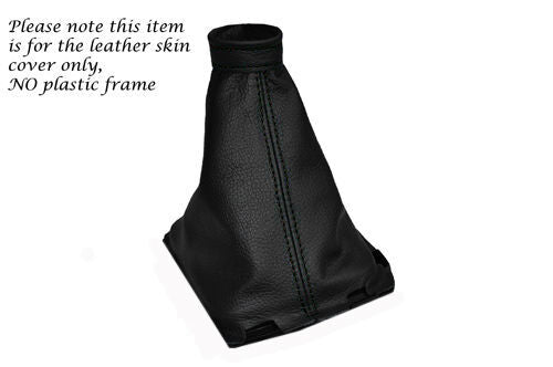 FITS LANCIA DELTA INTEGRALE LEATHER GEAR BLACK  GAITER COVER BLACK STITCHING