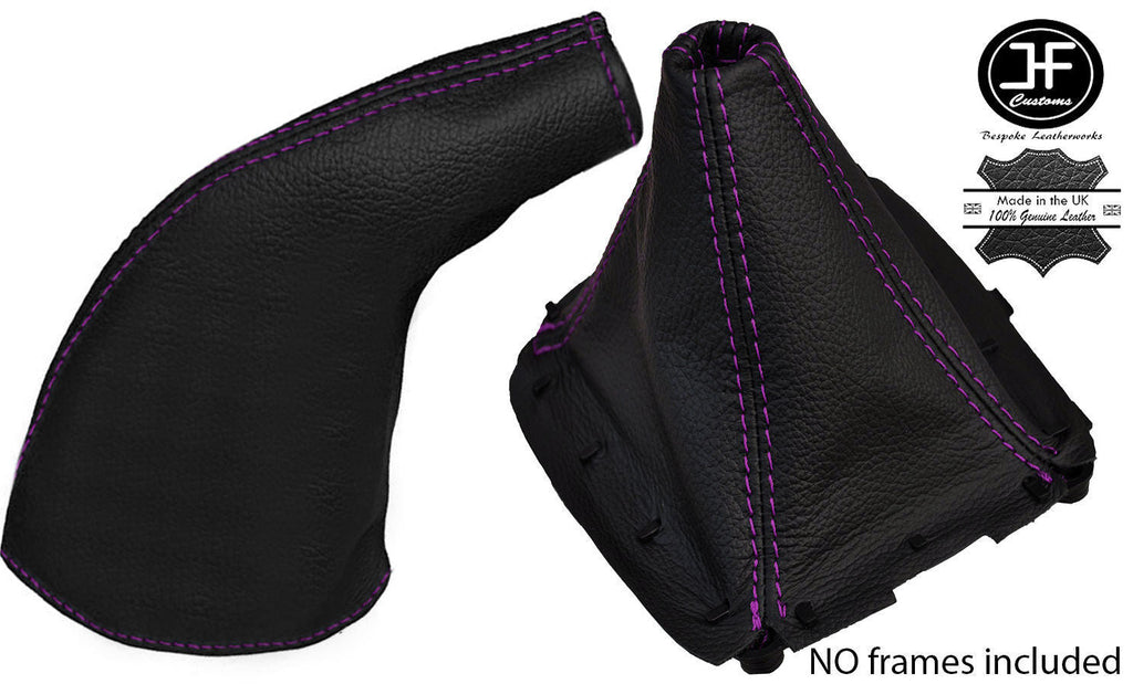 PURPLE STITCH LEATHER GEAR & HANDBRAKE GAITER FITS MAZDA MX5 MIATA EUNOS MK1