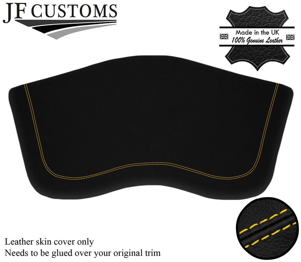 YELLOW STITCH LEATHER TARGA HEADLINER SUN SHADE LEATHER COVER FOR CORVETTE C6