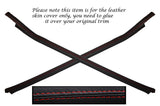 RED STITCH 2X DOOR SILL TRIM LEATHER SKIN COVERS FITS PORSCHE 924 944 CUSTOM NEW