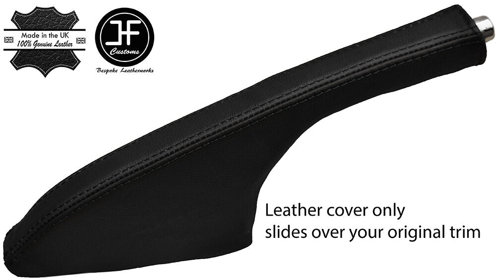 BLACK & BLACK REAL LEATHER HANDBRAKE GAITER FITS SEAT IBIZA CORDOBA 2002-2008
