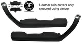 BLACK STITCH 2X DOOR HANDLE ARMREST LEATHER COVER FITS MERCEDES W108 W109 66-72
