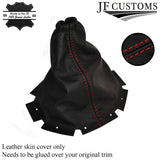 RED STITCHING FITS NISSAN JUKE 2010-2018 REAL LEATHER GEAR GAITER COVER