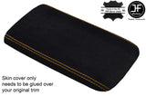 YELLOW STITCH REAL SUEDE ARMREST LID COVER FITS SKYLINE R33 GTS GTR 1993-1998
