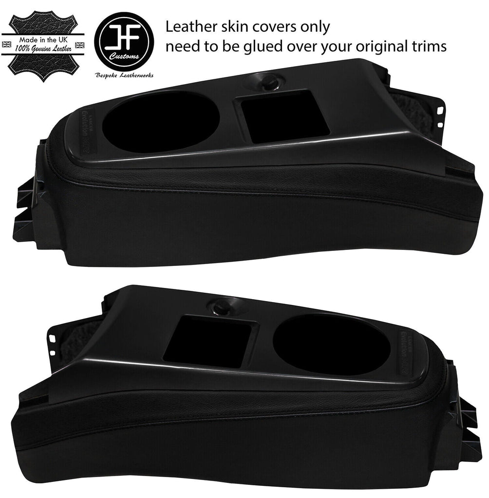 BLACK BLACK CENTRE CONSOLE TRIM LEATHER COVER FITS MITSUBISHI LANCER EVO 7 8 9
