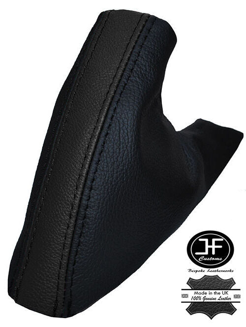 BLACK & BLACK LEATHER HANDBRAKE GAITER FITS MG MGF MGTF 1995-2005 CUSTOM NEW