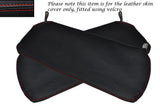 RED STITCHING 2X SUN VISORS LEATHER SKIN COVERS FITS BOND BUG CUSTOM NEW