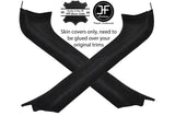 BLACK STITCH 2X A PILLAR REAL SUEDE COVERS FOR PORSCHE 986 BOXSTER 1996-2004