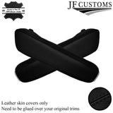 BLACK STITCHING FITS BMW E34 E32 2X LEATHER ARMREST SKIN COVERS ONLY CUSTOM NEW