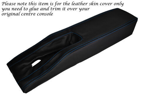 BLUE STITCH CENTRE CONSOLE TUNNEL LEATHER SKIN COVER FITS CORVETTE C3 77-82