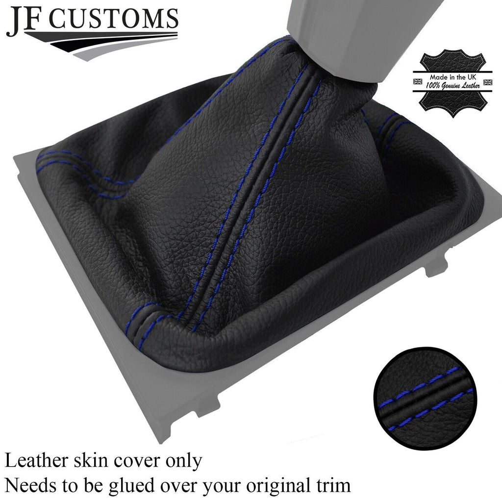 BLUE STITCHING LEATHER GEAR STICK GAITER FITS SKODA OCTAVIA MK2 II 2004-2012