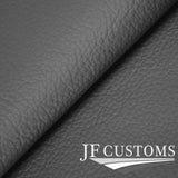 GREY  LEATHER 2X FRONT DOOR CARD COVER FOR LANCIA BETA VOLUMEX COUPE JF2