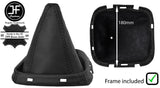 BLACK REAL LEATHER GEAR GAITER WITH PLASTIC FRAME FITS NISSAN NAVARA 2005-2012