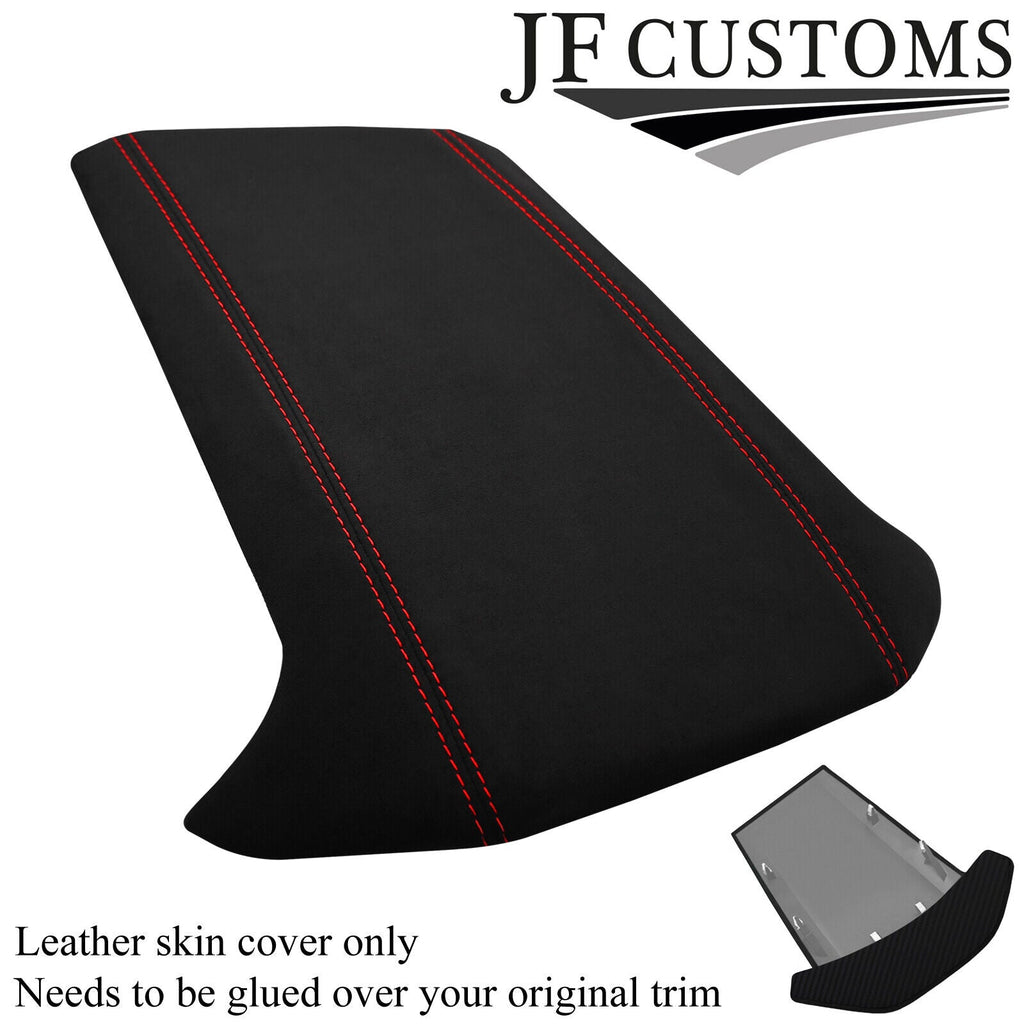 RED STITCH SUEDE CARBON SPEEDO GAUGE HOOD COVERS FOR HONDA CIVIC MK10 X 15-20