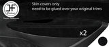 BLACK STITCH 2X REAR DOOR ARMREST SUEDE COVER FOR PEUGEOT 308 07-12 SW ESTATE