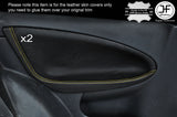 YELLOW STICH 2X REAR DOOR CARD TRIM LEATHER COVER FITS MG ZR ROVER 25 99-05 3 DR
