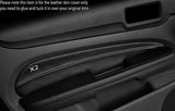 WHITE STITCH 2X FRONT DOOR CARD TRIM SKIN COVERS FITS FORD FOCUS MK3 05-08 5DR