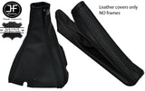 BLACK STITCH II 5 SPEED LEATHER GAITER SET FITS SUBARU IMPREZA STI WRX 2005-07