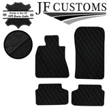 GREY DIAMOND STITCH VINYL 4X TAILORED FLOOR MAT CARPETS FOR BMW G30 G31 17-21