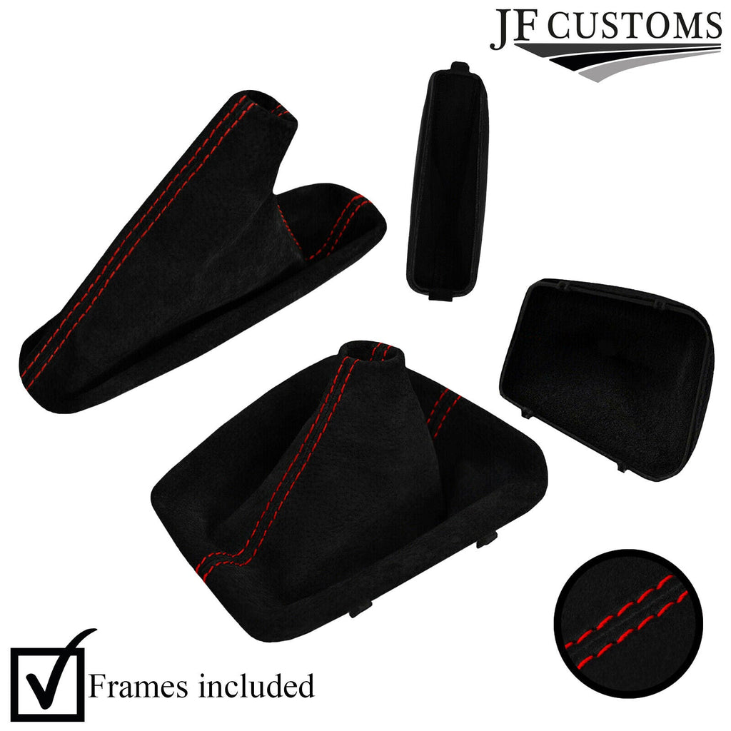RED STITCH SUEDE GEAR & HANDBRAKE + FRAME FITS 3 SERIES BMW E36 E46 91-05