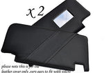 GREY STITCH FITS HONDA CIVIC & CIVIC TYPE R 96-00 2X SUN VISORS LEATHER COVERS