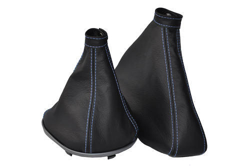 FITS FIAT COUPE 16V 20V TURBO GEAR & HANDBRAKE GAITER BLUE CUSTOM NEW MADE IN UK
