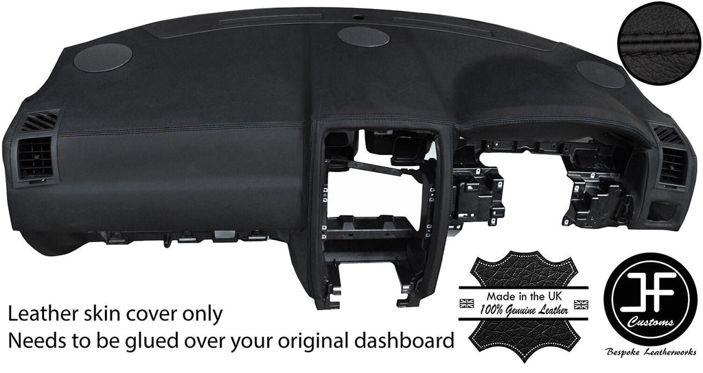 BLACK STITCH TOP DASH DASHBOARD LEATHER COVER FITS FITS CHRYSLER 300C 2005-2011