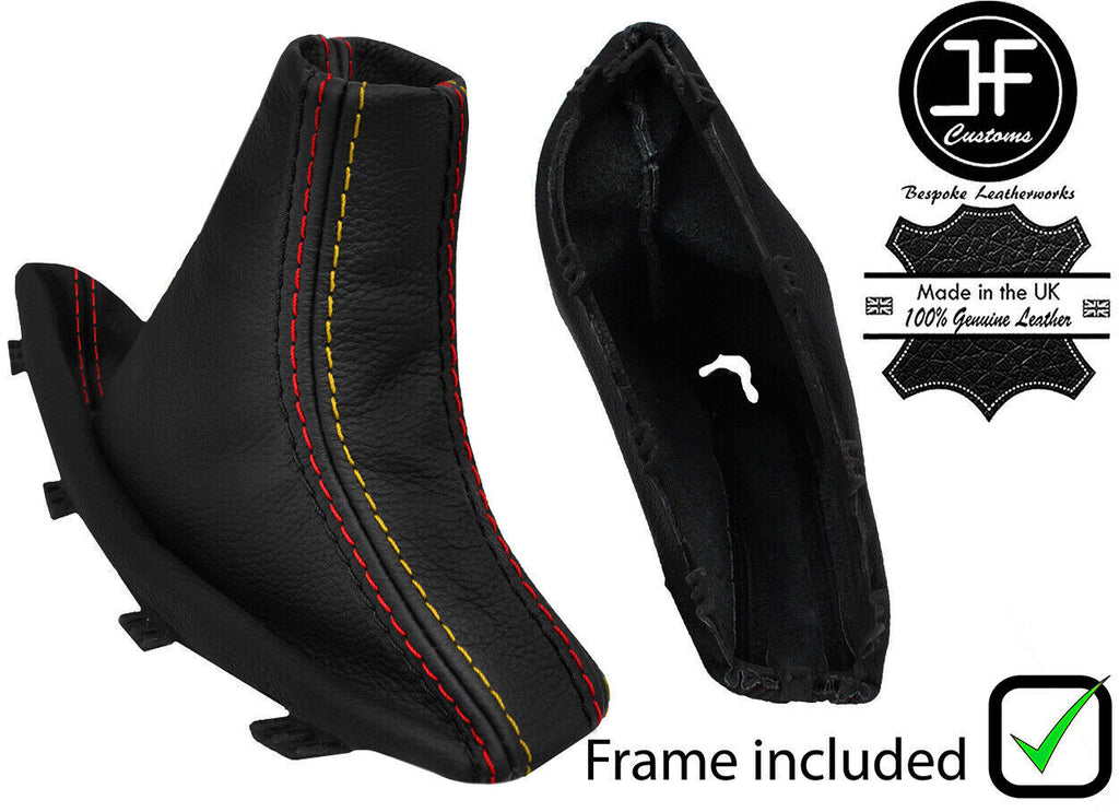 GERMAN STITCH & RED STITCHING LEATHER HANDBRAKE+PLASTIC FRAME FOR BMW X3 E83