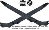 BLACK STITCH 2X DOOR SILL TRIM PANEL LEATHER COVERS FITS CORVETTE C4 1984-1987