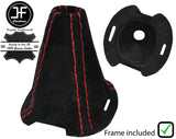 RED STITCH SUEDE SEMI AUTOMATIC GEAR GAITER + FRAME FOR SMART FORFOUR 04-07